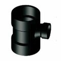 Lesso America Lesso US Reducing Sanitary Pipe Tee, 2 x 2 x 1-1/2 in, Hub, ABS, Black LN401-251L